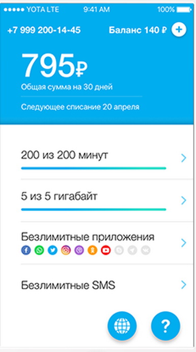 Проверка остатка мегабайт Йота