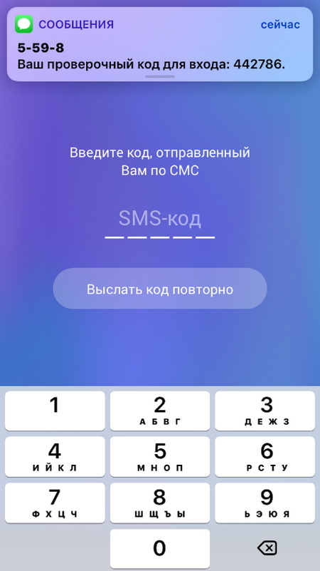 Поле для ввода проверочного кода 